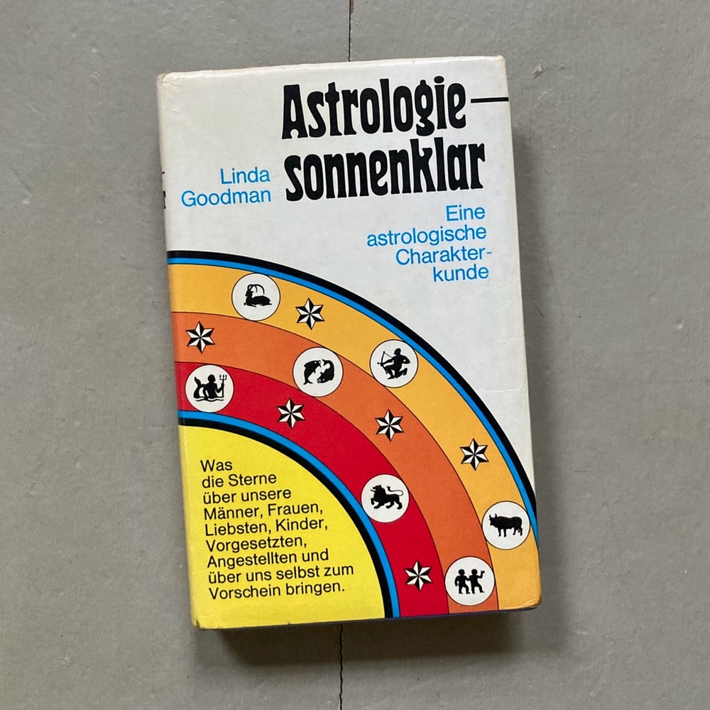 1969 Linda Goodman Astrologie Sonnenklar German Sun Signs Astrology Arcane